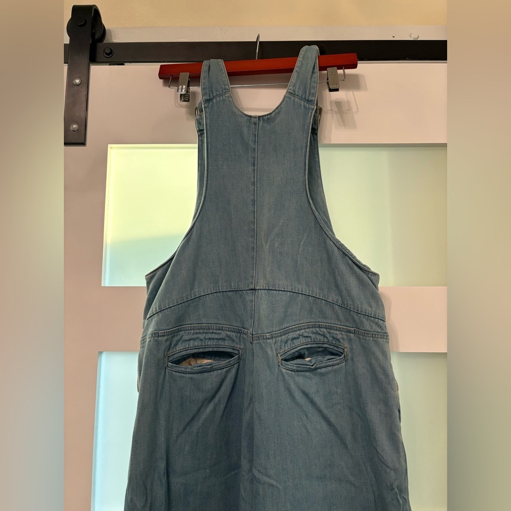 Chloé Washed Blue Denim Overalls Jumpsuit Size Fr 40 - Picture 11 of 16